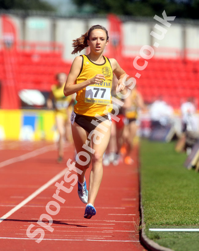 Emilia Gorecka (Surrey) Senior Girls 3000 metres winner, 2011 Aviva English Schools' 81st Track and Field Championships, Gateshead International Stadium